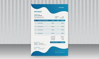 Modern Gradient Business Invoice design vector template