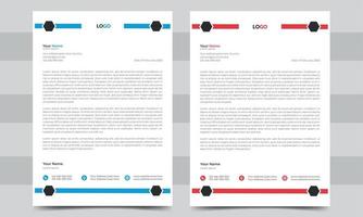 Corporate business letterhead design vector template