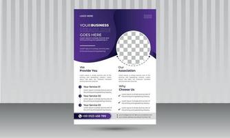 Business Modern Flyer Design Template with beautiful gradient vector