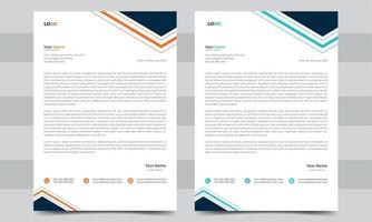 Latest Abstract letterhead  vector template