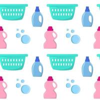 Vector laundry day colorful seamless pattern illustration