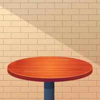 Empty wooden table illustration background vector