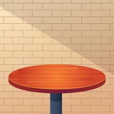 Empty wooden table illustration background
