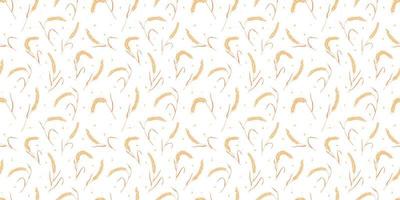 Seamless pattern with whole grain seeds organic, natural ears isolated on white background. vector