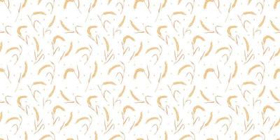 Seamless pattern with whole grain seeds organic, natural ears isolated on white background. vector