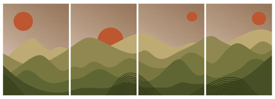 Japanese background with line wave pattern vector. Abstract template with geometric pattern. Mountain layout design in oriental style. vector