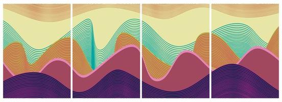 Japanese background with line wave pattern vector. Abstract template with geometric pattern. Mountain layout design in oriental style. vector