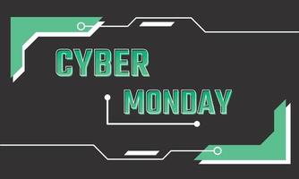 Diseño creativo de Cyber Monday y oferta para la venta. vector