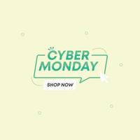 Diseño creativo de Cyber Monday y oferta para la venta. vector
