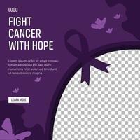Social Media Post about cancer new and creative vector