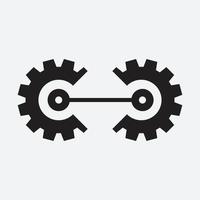 Gear smart Eps icon. Digital tech - vector business logo