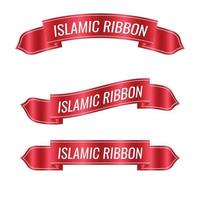 Islamic Red Ribbon vector