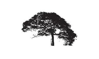 logo design of tree vector illustration black and white