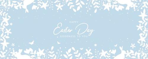 Happy easter banner in flat design vector