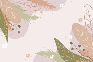 Hand drawn spring flower background vector