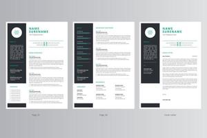 Professional Resume and Cover Letter Template. Pro Vector