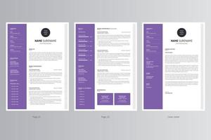 Professional Resume and Cover Letter Template. Pro Vector