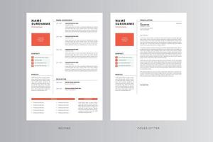 Professional Resume and Cover Letter Template. Pro Vector