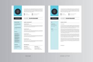 Professional Resume and Cover Letter Template. Pro Vector