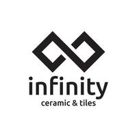 infinity ceramic tile logo design vector