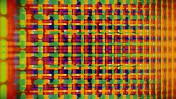 les pixels de l'écran de l'appareil fluctuent avec la couleur et le mouvement vidéo - boucle video