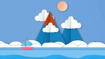 sailing boat animation video