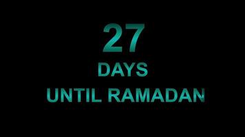 27 dagar till ramadan textanimering video