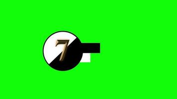 Number seven copy space animation