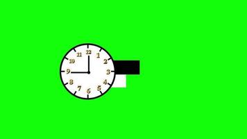 Die animierte Uhr füllt den Text nach Bedarf aus video