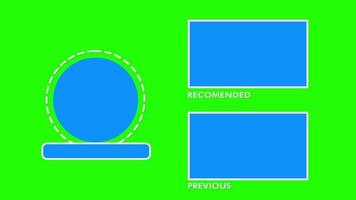 animerad slutskärm lämplig för alla kanalvideor på grön skärm video
