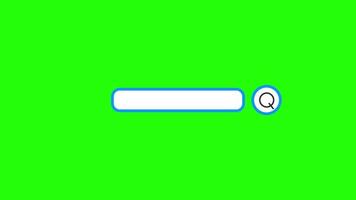 Animated Morphing Search Bar Icon Internet Sign on Green Background video