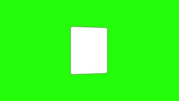 Animation of white shapes rotating on green screen video