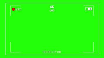 Camera Recording Viewfinder With Green Screen - Recording view finder 4K video