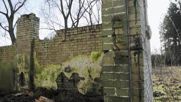 ruine panoramique tourné pendant la lumière du soleil video