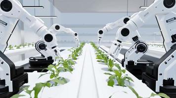 Smart robotic farmers concept, robot farmers, Agriculture technology, Farm automation video