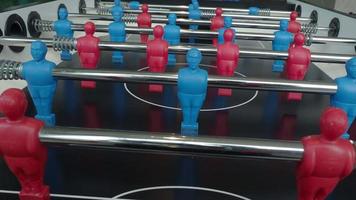 Table foosball soccer. Table football for stand game playing. video