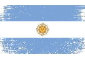 Argentina National Flag With Grunge Texture vector