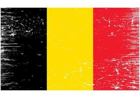 Belgium National Flag With Grunge Texture vector