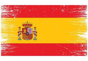 Spain National Flag With Grunge Texture vector