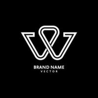 W Monogram Letter Logo Template vector