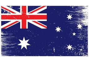 bandera nacional de australia con textura grunge vector