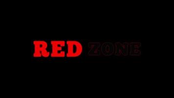 vídeo que diz zona vermelha piscando alternadamente em vermelho, luz neon 4k 60 fps