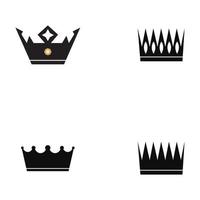 conjunto de iconos de la corona. colección de premios de la corona para el liderazgo de los campeones ganadores. elementos vectoriales aislados para el hotel de juego de etiqueta de logotipo y diseño de aplicación. real rey reina princesa corona. vector