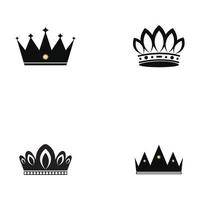 conjunto de iconos de la corona. colección de premios de la corona para el liderazgo de los campeones ganadores. elementos vectoriales aislados para el hotel de juego de etiqueta de logotipo y diseño de aplicación. real rey reina princesa corona. vector