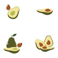 Avocado vector icon template background illustration