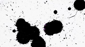 Black Ink Drops On The White Background video