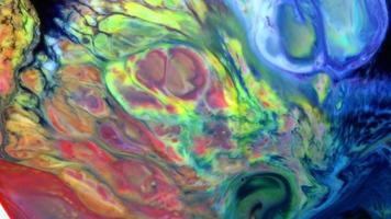 Fluid Painting Abstract Texture Intensive Colorful Mix Of Galactic Vibrant Colors Texture Style video