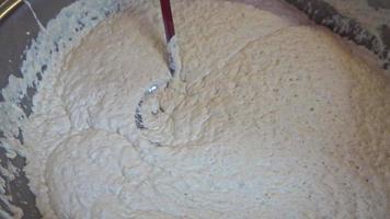 Dolly Shot Close Up Shot Fermented Wheat Flour Dough