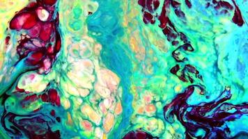 Fluid Painting Abstract Texture Intensive Colorful Mix Of Galactic Vibrant Colors Texture Style video