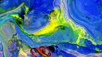 Fluid Painting Abstract Texture Intensive Colorful Mix Of Galactic Vibrant Colors Texture Style video